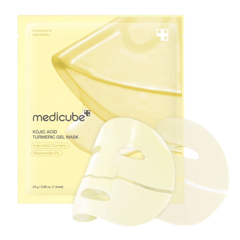 MEDICUBE Kojic Acid Turmeric Brightening Gel Mask - Освітлювальна гідрогелева маска з койєвою кислотою та куркумою MEDICUBE Kojic Acid Turmeric Brightening Gel Mask - Освітлювальна гідрогелева маска з койєвою кислотою та куркумою